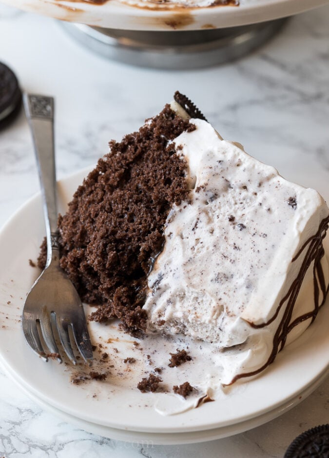 Homemade Oreo Ice Cream Cake | I Wash You Dry