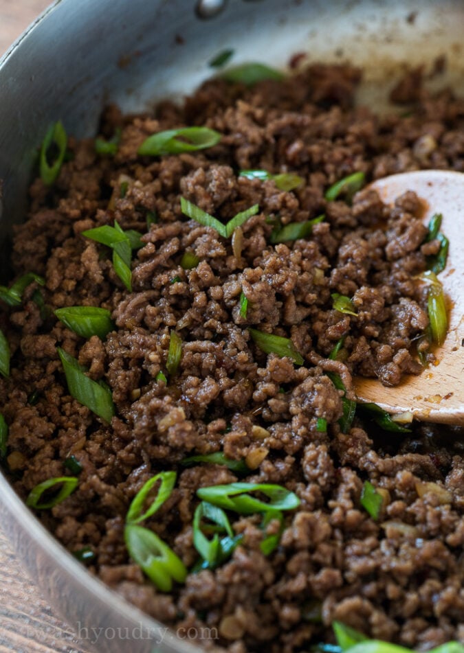 What's the secret to browning ground beef into small crumbly