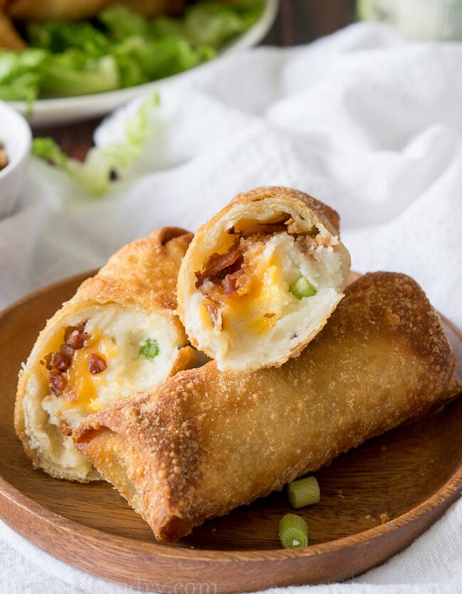 Loaded Baked Potato Egg Rolls