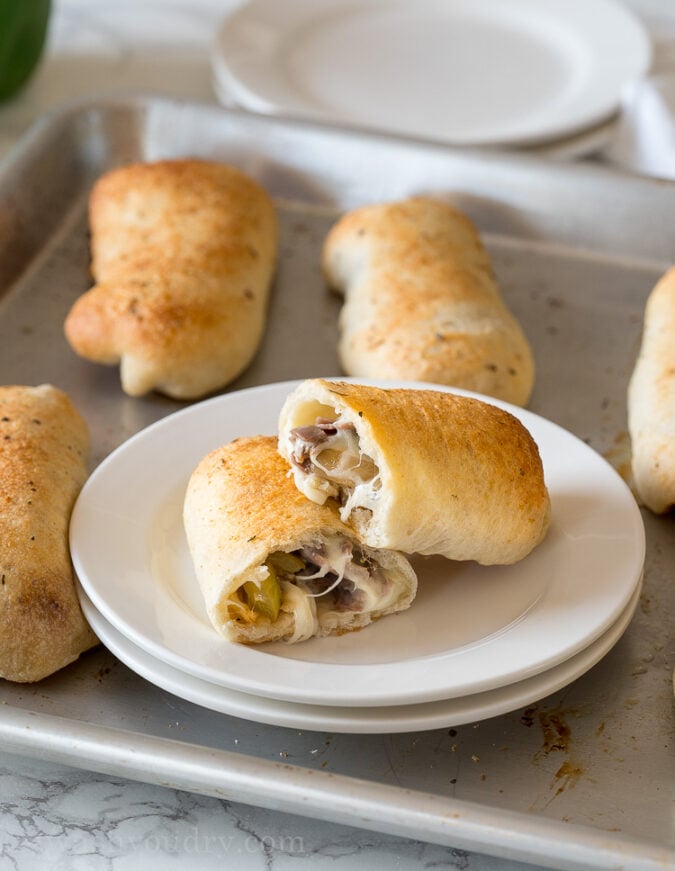 OMG! These Philly Cheese Steak Pizza Sticks are seriously so easy to make and taste SO GOOD! My whole family loved them!