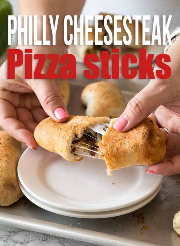 Philly Cheese Steak Pizza Sticks - I Wash You Dry