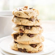 Stacked cookies on a plate