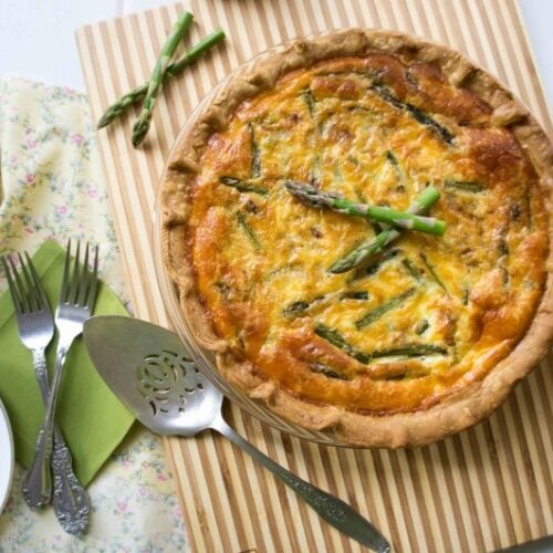 Asparagus and Goat Cheese Quiche - I Wash You Dry