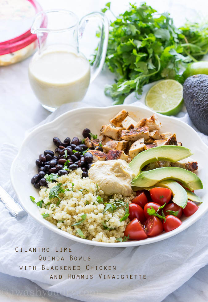 Cilantro Lime Quinoa Bowls with Hummus Vinaigrette Image