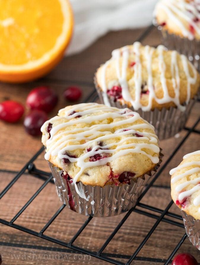 Drizzle a simple powdered sugar glaze over the top of each muffin for a little added sweetness.