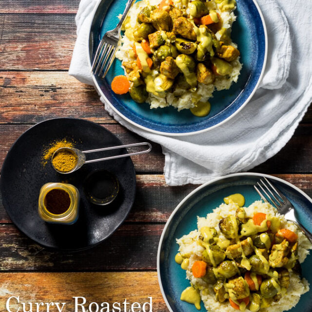 Curry Roasted Chicken and Brussel Sprouts