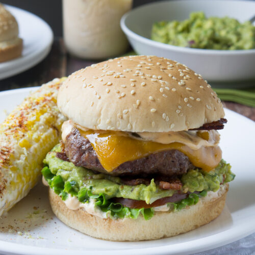 Spicy Guacamole Bacon Burger I Wash You Dry
