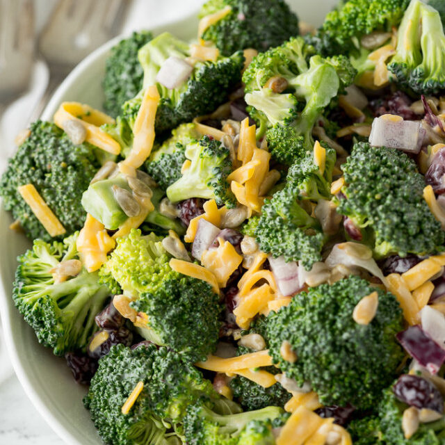 Deli Style Broccoli Cheddar Salad I Wash You Dry
