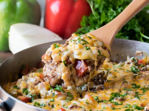 Ground Beef Stuffed Pepper Skillet I Wash You Dry