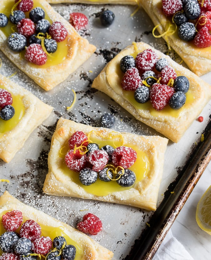 Lemon Berry Cheesecake Puff Pastries Image