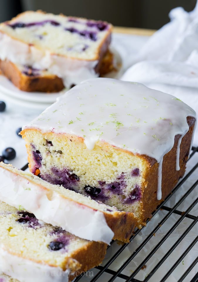 Moist Blueberry Lime Loaf Cake Image
