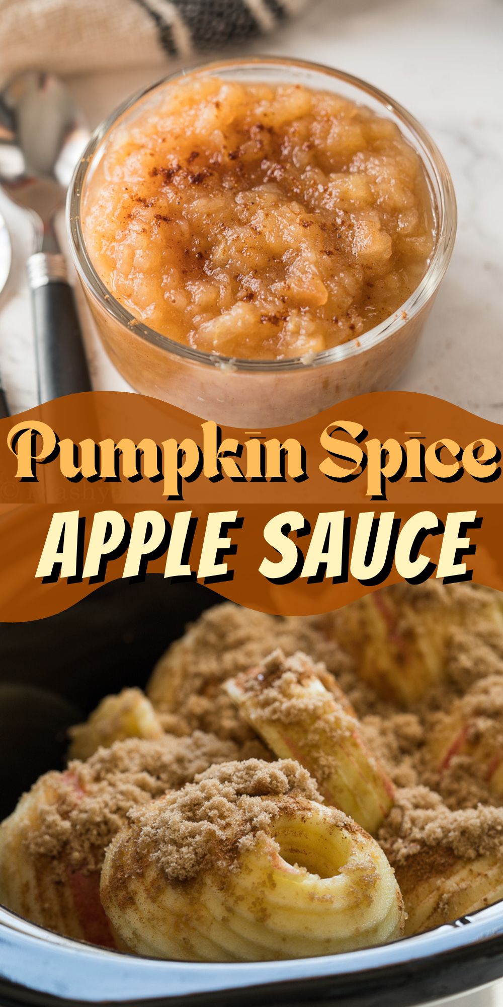 Slow Cooker Spiced Apple Sauce - I Wash You Dry