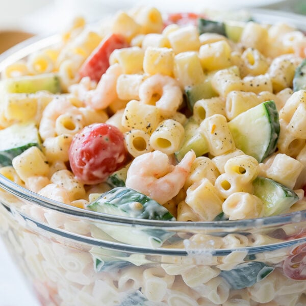 Shrimp Pasta Salad I Wash You Dry