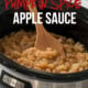 This Slow Cooker Spiced Apple Sauce Recipe is so easy it practically makes itself! Just toss some apples in your slow cooker and let it cook!