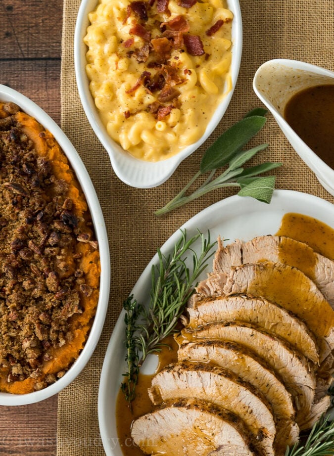 Plan your Thanksgiving Dinner Menu around how many people you're serving, plus all the sides!