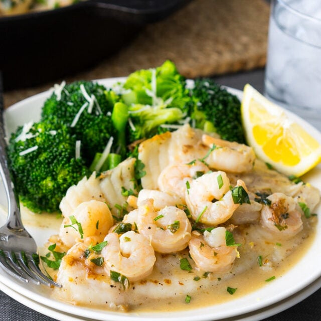 Skillet Tilapia with Shrimp I Wash You Dry