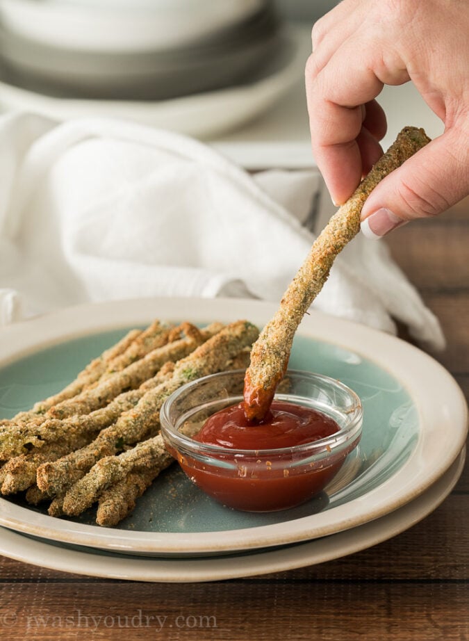 OMG! These crispy Air Fryer Asparagus Fries were everything! So easy to make and the perfect snack or appetizer!