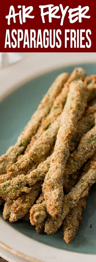 These crispy Air Fryer Asparagus Fries are seriously the BEST things ever! I can't stop at just one!