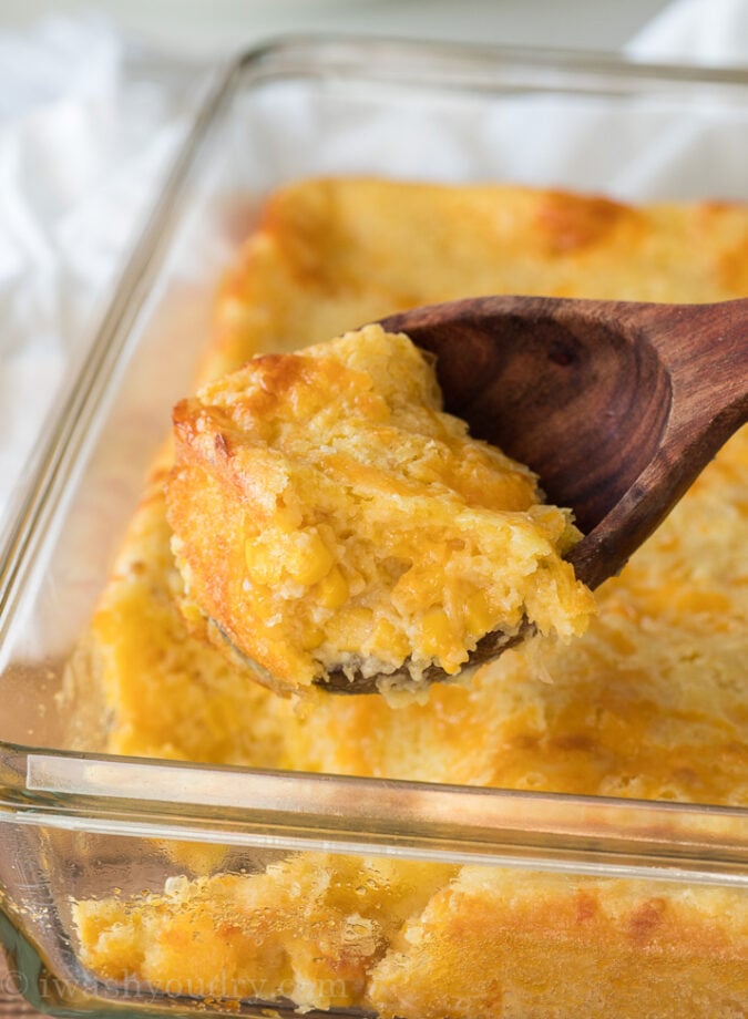 Easy Corn Pudding Casserole Recipe I Wash You Dry