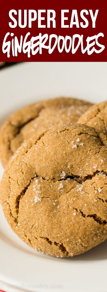 OMG! These super easy Gingerdoodle Cookies are filled with warm spices and are soft and chewy deliciousness!