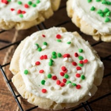 These buttery soft No Roll Sugar Cookies are perfect for the holiday season! No chilling of the cookie dough required!