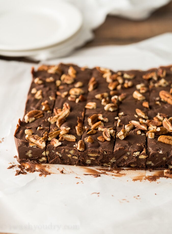 This quick and easy Last Minute Fudge Recipe will knock your socks off! Ready in just minute!