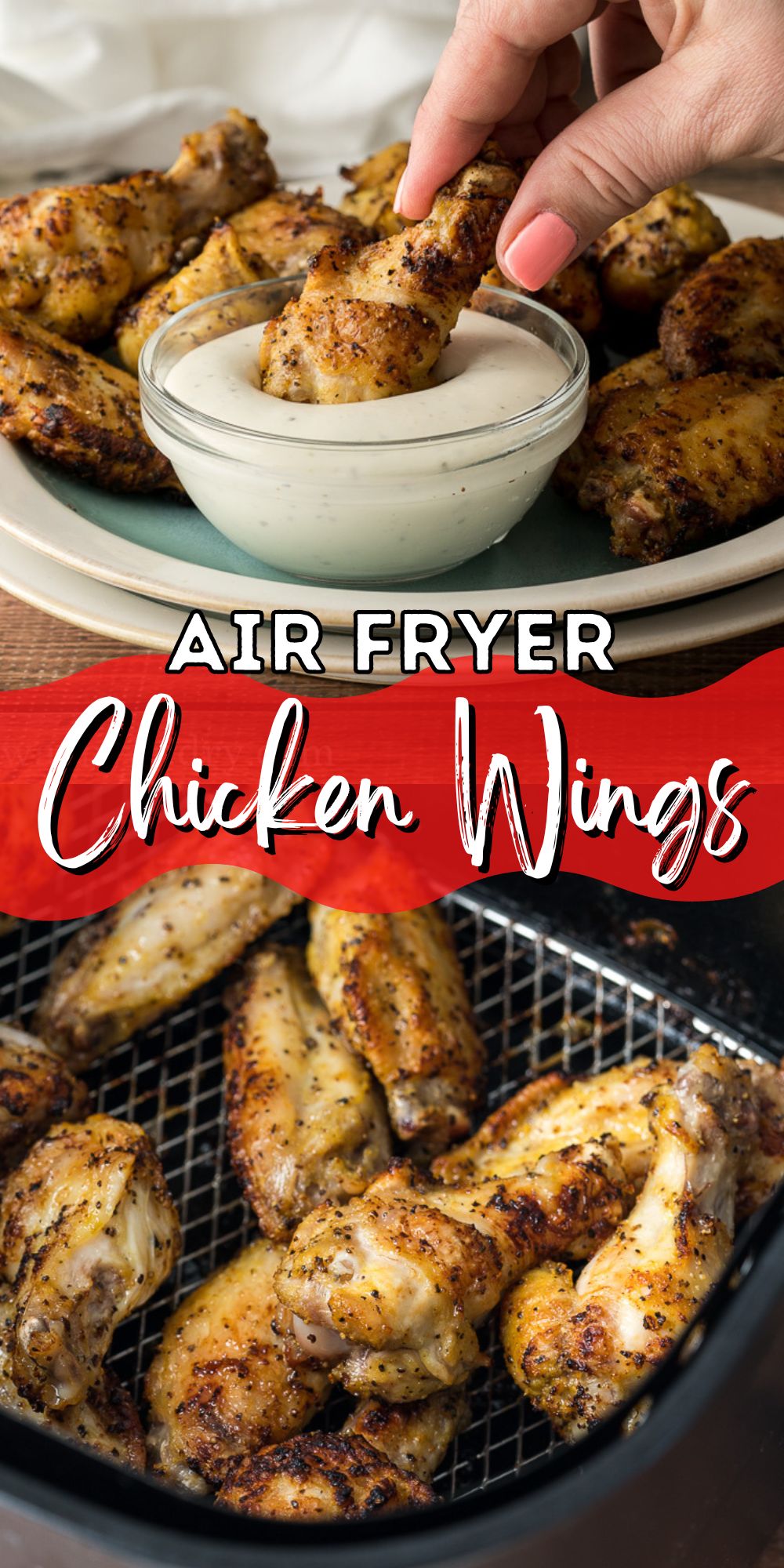 Air Fryer Lemon Pepper Chicken Wings - I Wash You Dry