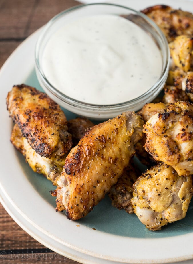 OMG! These Lemon Pepper Chicken Wings are made in the air fryer in just 20 minutes and taste SO GOOD!