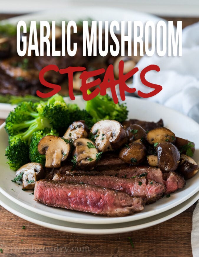 This Garlic Mushroom Steak Recipe is a quick and easy steak dinner that's easily cooked on the stove top.