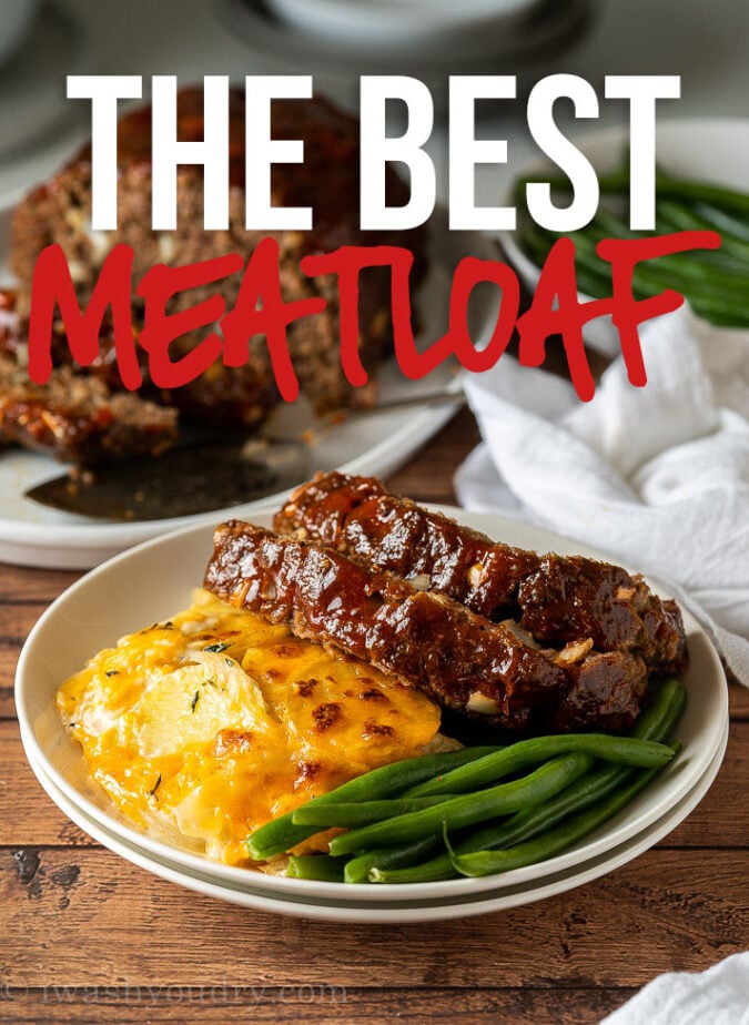 This is the BEST Classic Meatloaf Recipe with an incredible glaze and truly juicy on the inside.