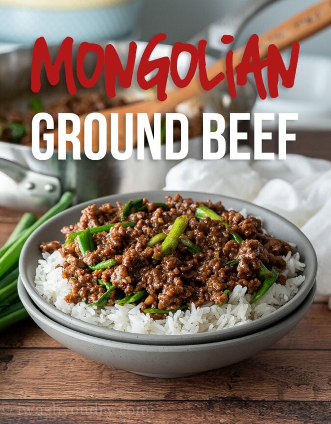 Easy Mongolian Ground Beef Recipe I Wash You Dry