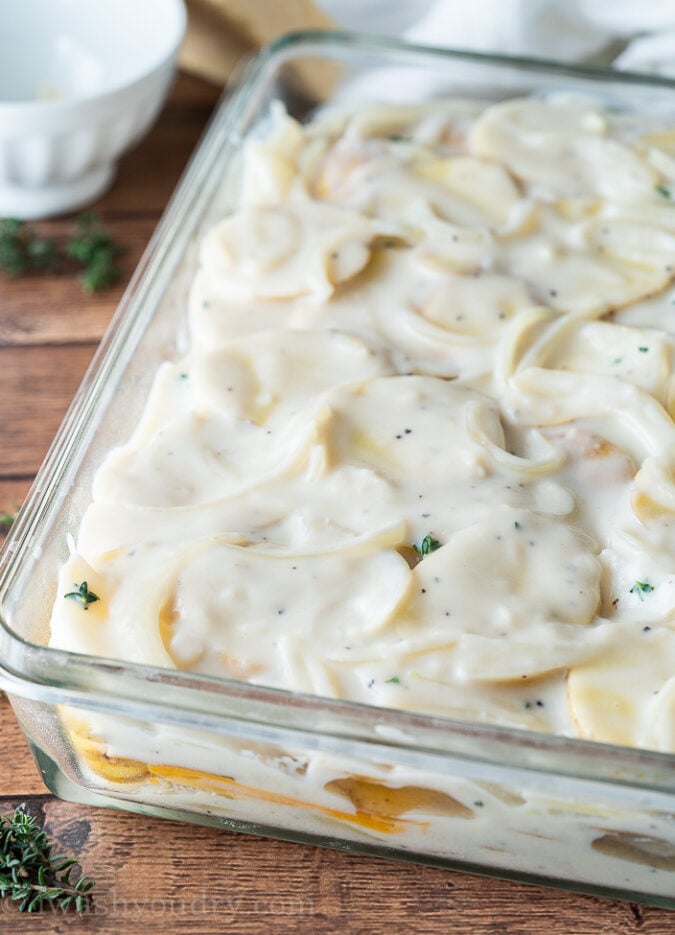 Cheesy Potato Recipe, perfect for a Sunday dinner side dish!