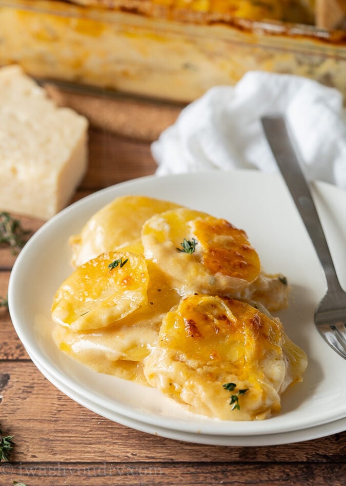 Cheesy Scalloped Potatoes (No Fail Recipe!) - The Chunky Chef