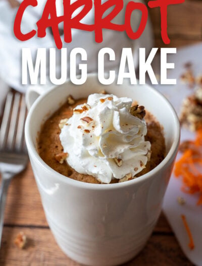 This Super Easy Carrot Cake Mug Cake is perfect for satisfying that sweet tooth craving in minutes!