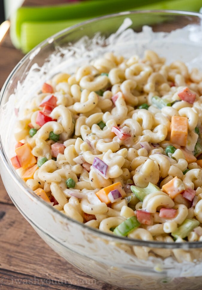 Easy Macaroni Salad Recipe with the BEST creamy dressing!