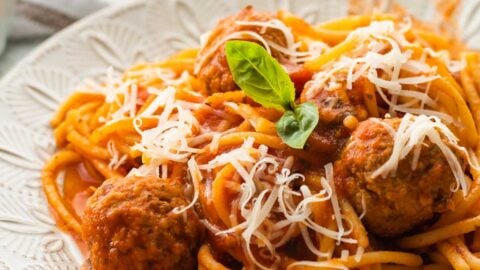 Instant pot spaghetti and best sale homemade meatballs