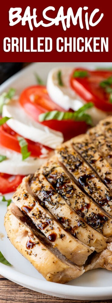 This Balsamic Grilled Chicken Recipe is just a handful of ingredients and filled with the flavors of summer!