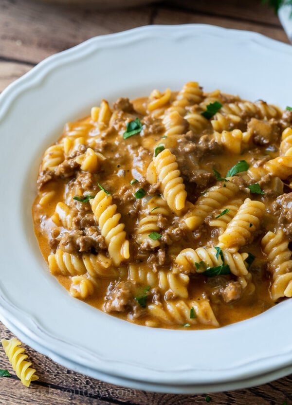 Easy Cheeseburger Pasta Skillet I Wash You Dry