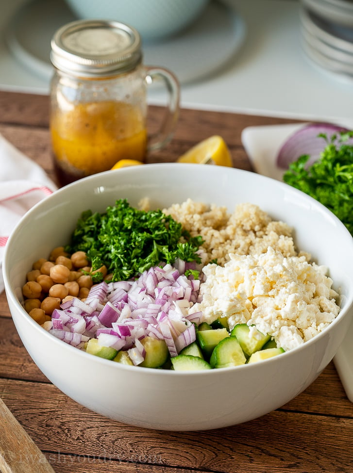 Chickpea Quinoa Salad Recipe - I Wash You Dry