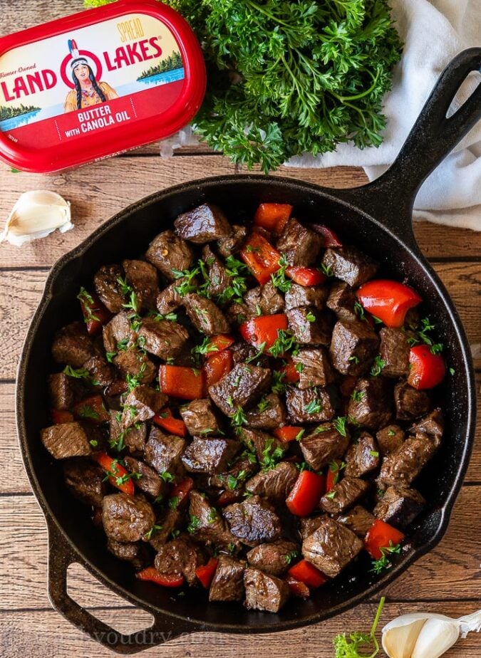 20 MINUTES and these Garlic Butter Steak Bites are ready to enjoy! My family LOVED these!