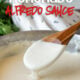 This Creamy Alfredo Sauce Recipe is just a few basic ingredients but makes the most silky smooth and delicious pasta topping!