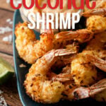 This Air Fryer Coconut Shrimp Recipe is a quick and easy with a perfectly crispy coating and tender shrimp on the inside!