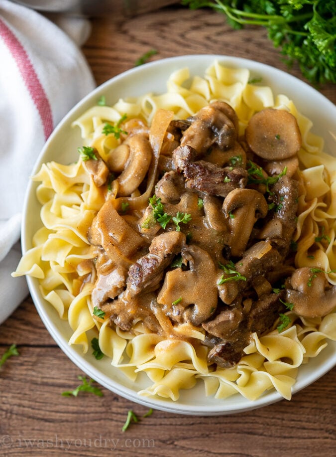 Creamy Beef Stroganoff Recipe | I Wash You Dry