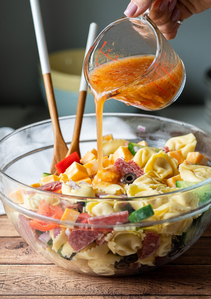 Italian Tortellini Pasta Salad Recipe | I Wash You Dry