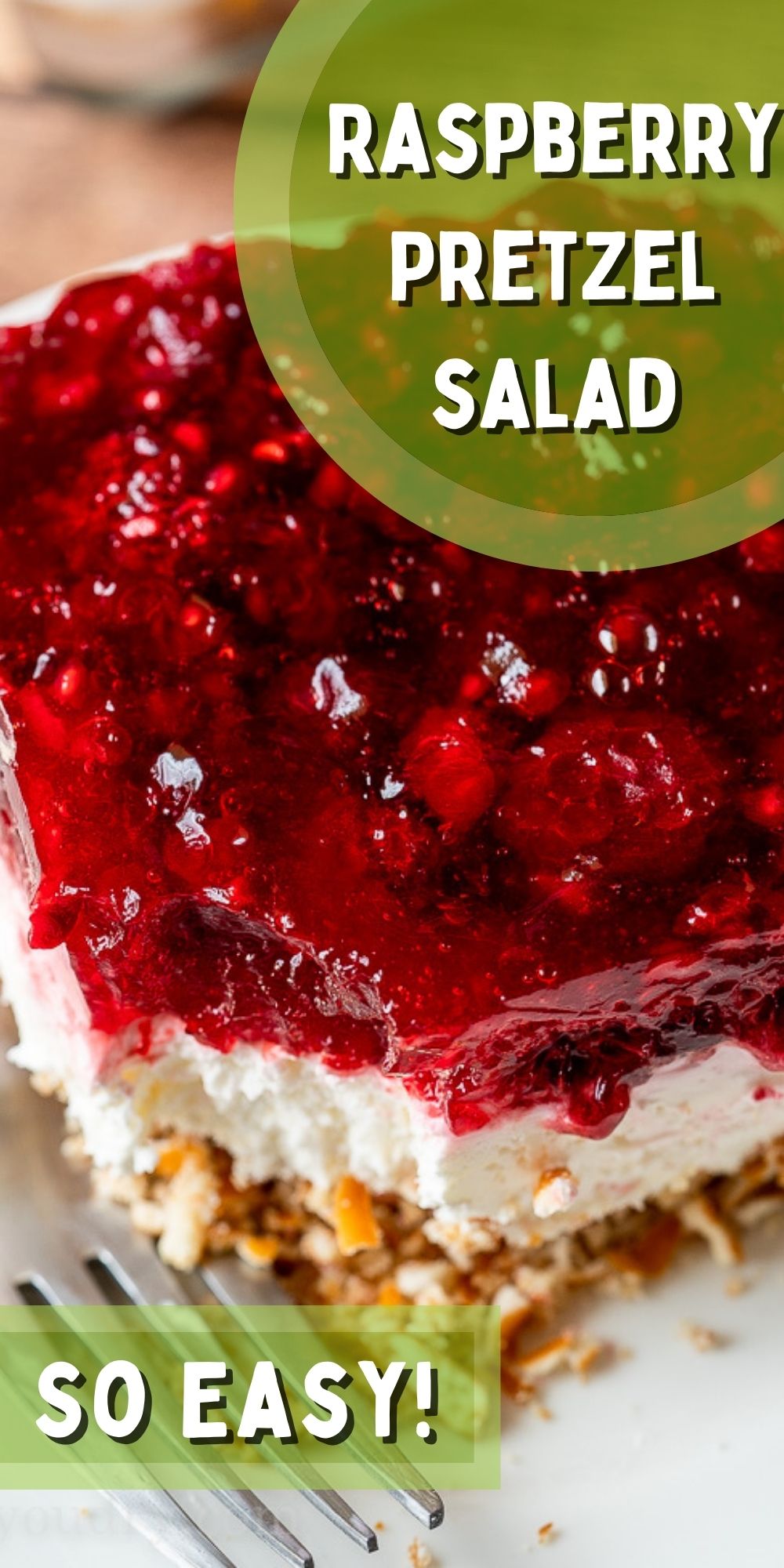 Raspberry Pretzel Salad Recipe I Wash You Dry