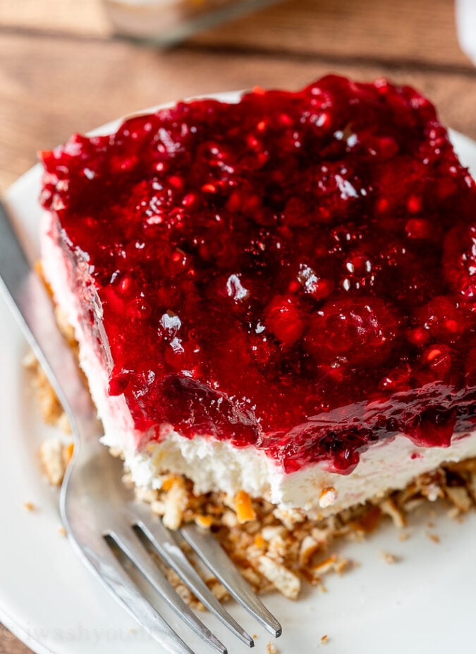 Raspberry Jello Dessert