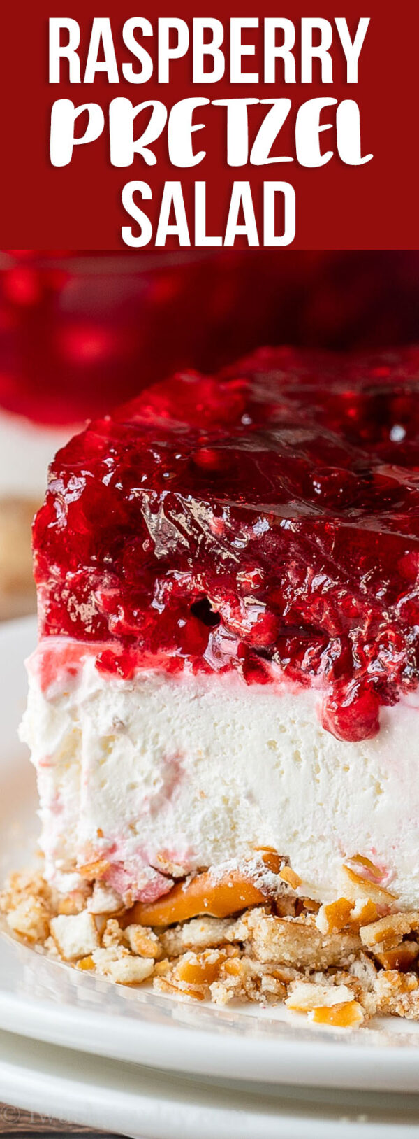 Raspberry Pretzel Salad Recipe I Wash You Dry