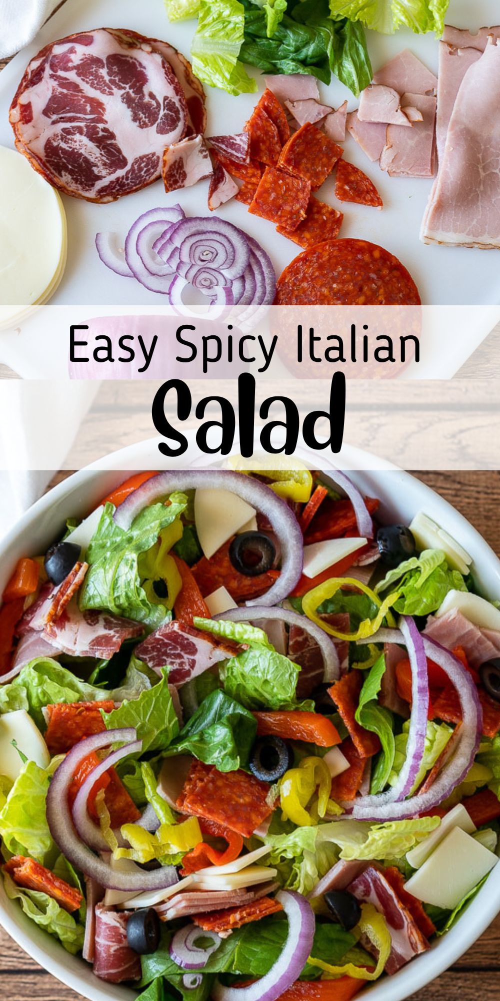 Spicy Italian Salad Recipe I Wash You Dry