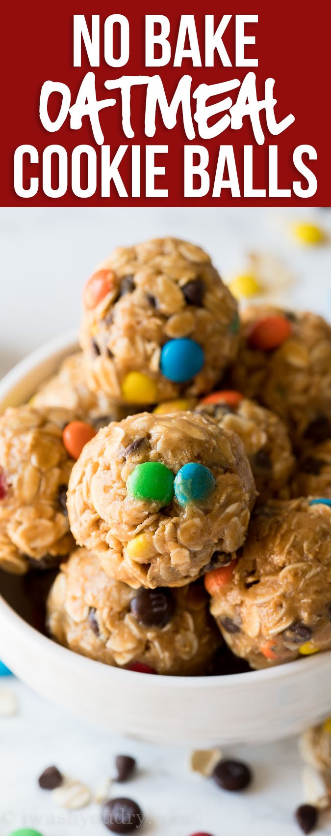 No Bake Peanut Butter Oatmeal Cookie Balls I Wash You Dry