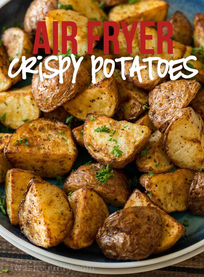 These Crispy Potatoes are made in minutes in the Air Fryer with just a handful of basic ingredients!